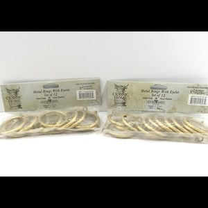 Curtain rings distressed gold 1 3/8 eyelet rings